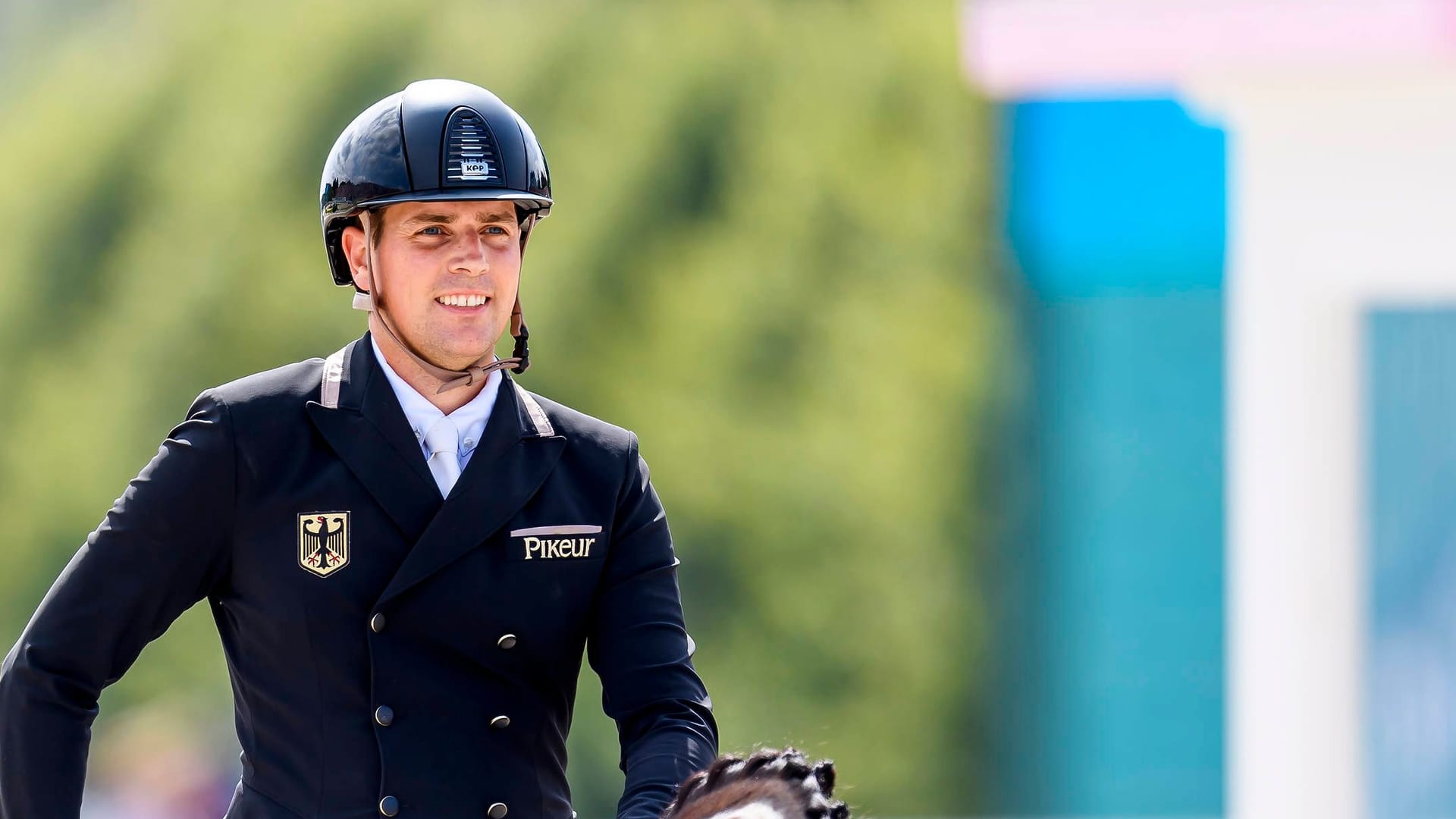 : He won Olympic gold in Paris with the dressage team.