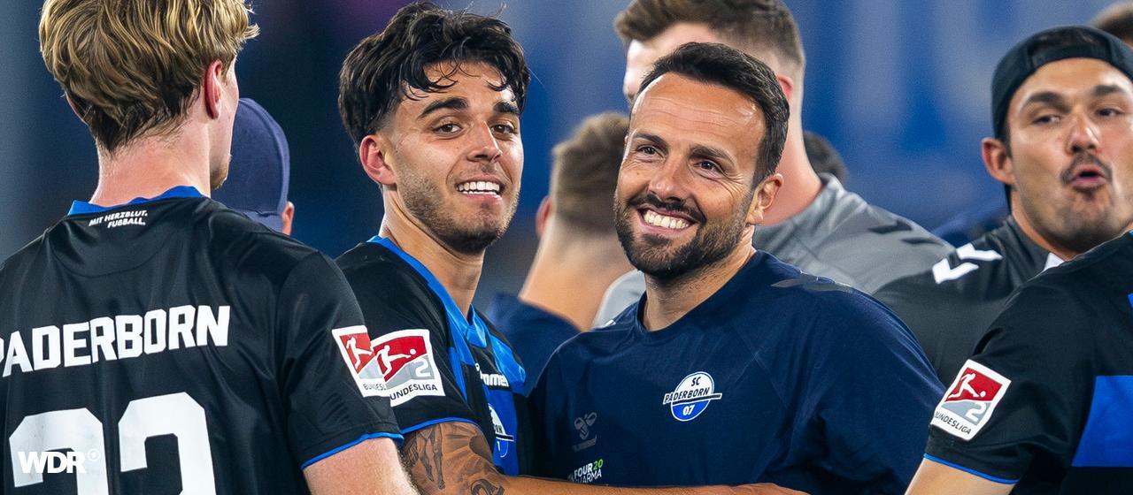 Have a good laugh: Ralf Kettemann (r.) and SCP player Lucas Copado