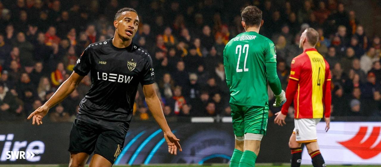 With his two goals in the first half, Jamie Leveling initiated VfB Stuttgart's victory over the Go Ahead Eagles from Deventer in the Europa League.