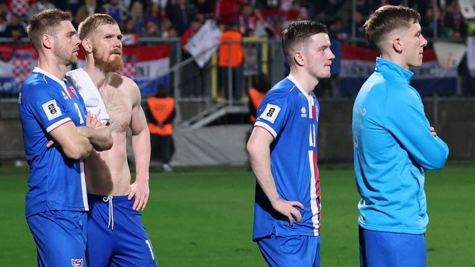 Disappointed faces among the players from the Faroe Islands: The defeat in Croatia sealed the fact that they would miss the World Cup.