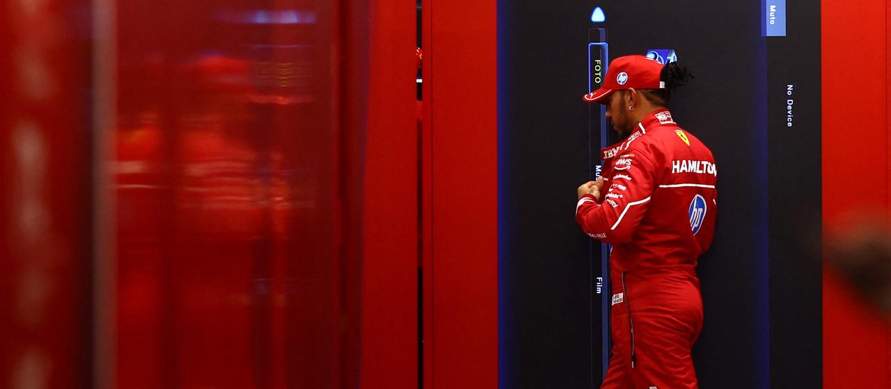 Lewis Hamilton in action