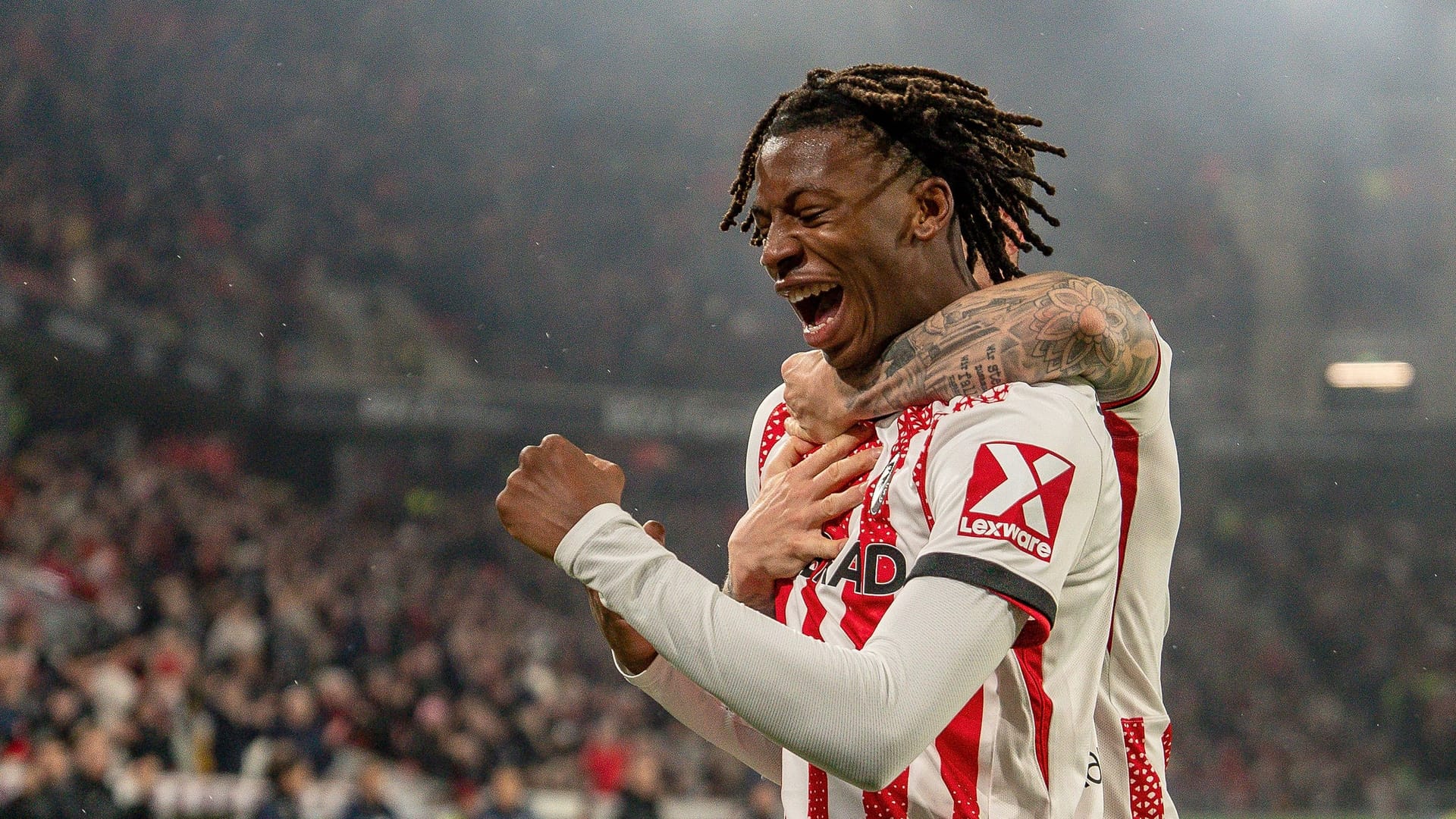 Johan Manzambi celebrates: His Freiburgers had no problems with Mainz.