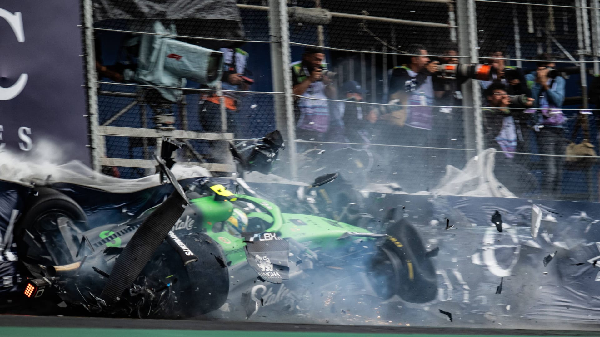 Gabriel Bortoleto: The Brazilian experienced a serious accident on his home track.