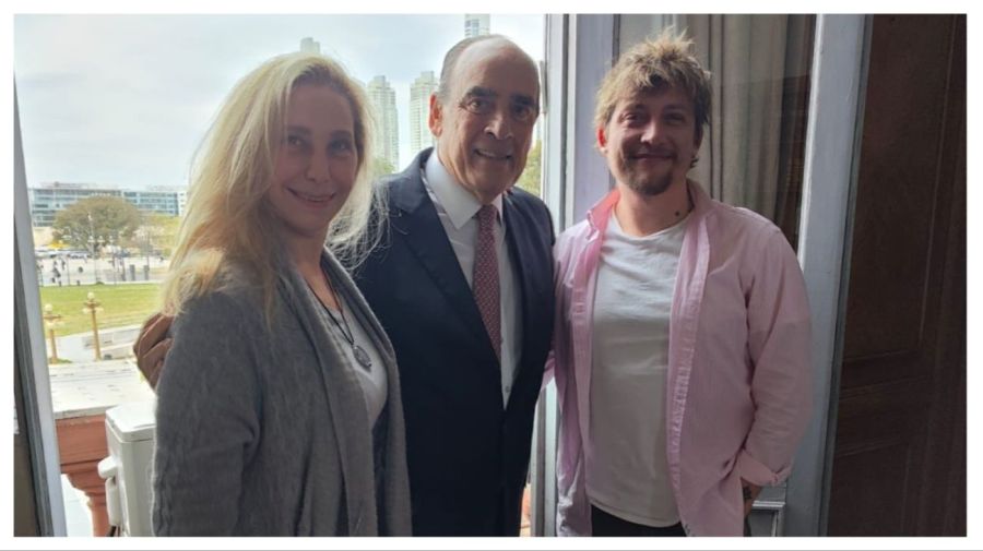 Karina Milei, Guillermo Francos and Santiago Caputo