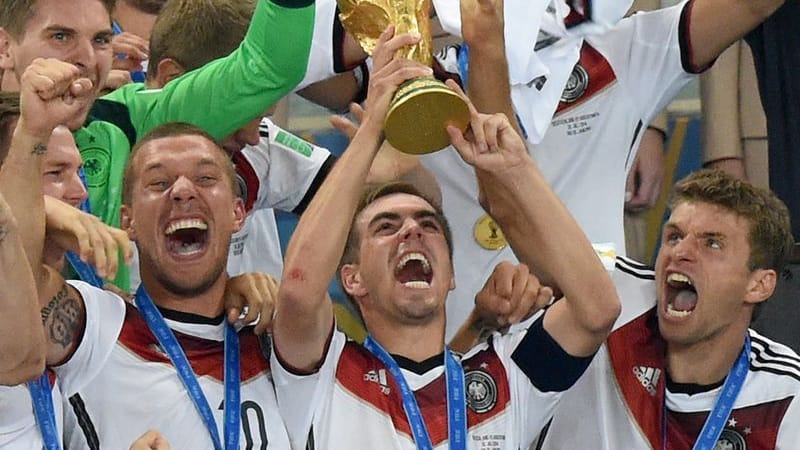 Philipp Lahm at the 2014 World Cup triumph.