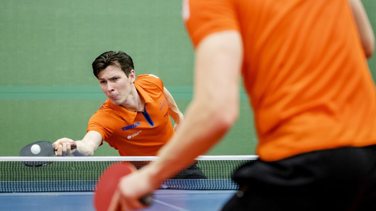 Yannick Paredis during para-table tennis training at Papendal (photo: ANP / Sem van der Wal).
