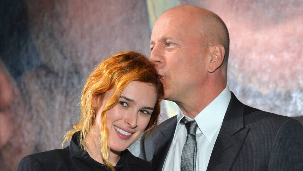 Rumer Willis with father Bruce Willis in California in 2013.