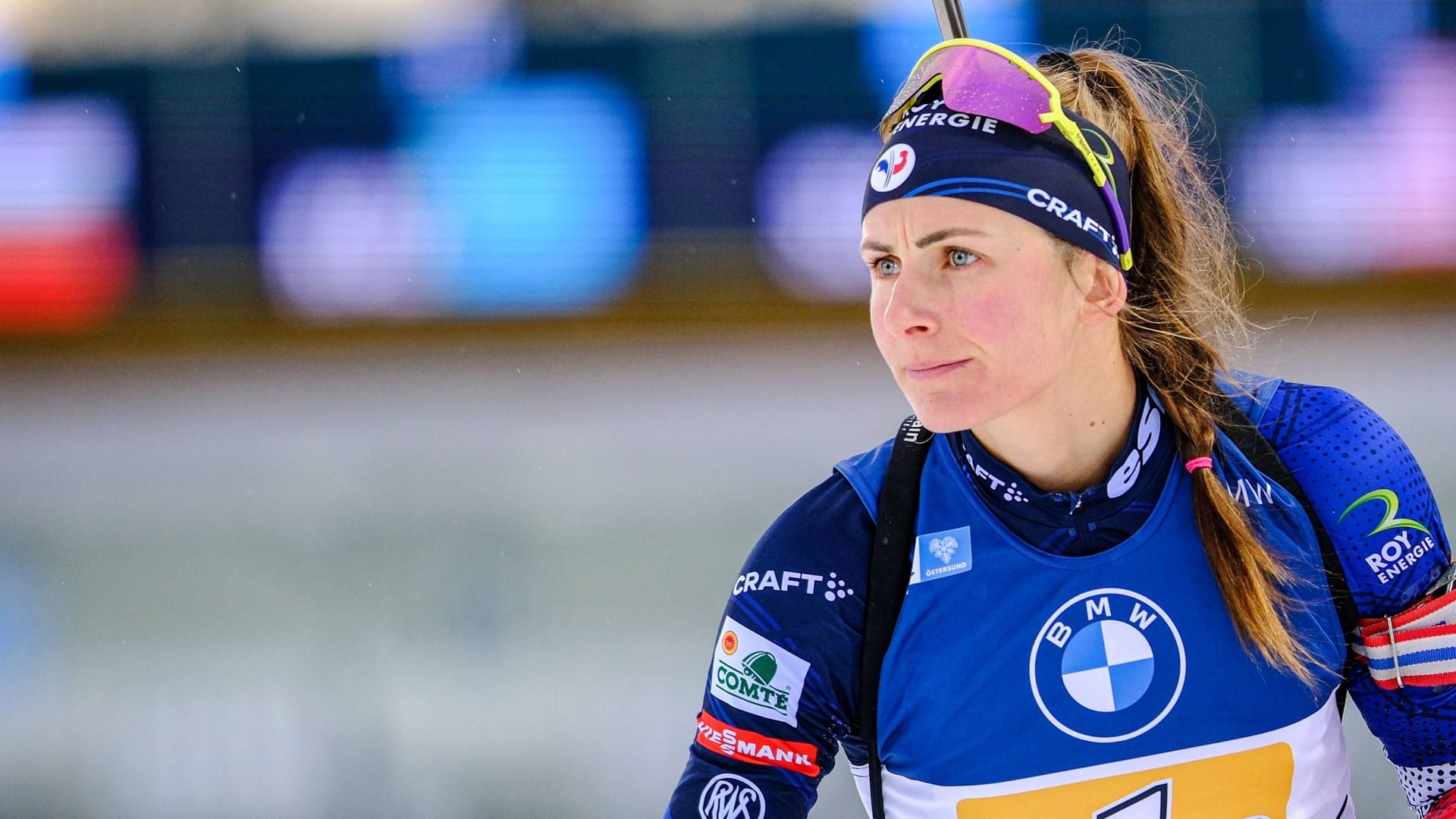 Justine Braisaz-Bouchet: She is the Olympic mass start champion.