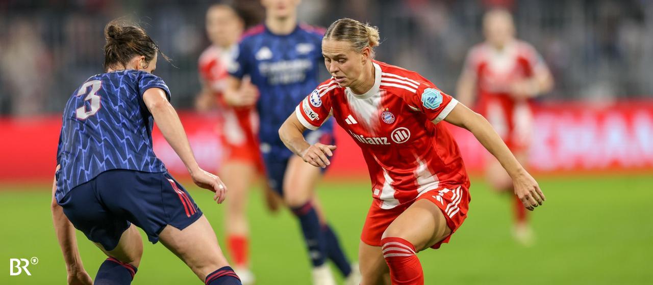 Klara Bühl (r.) in the game against Arsenal FC