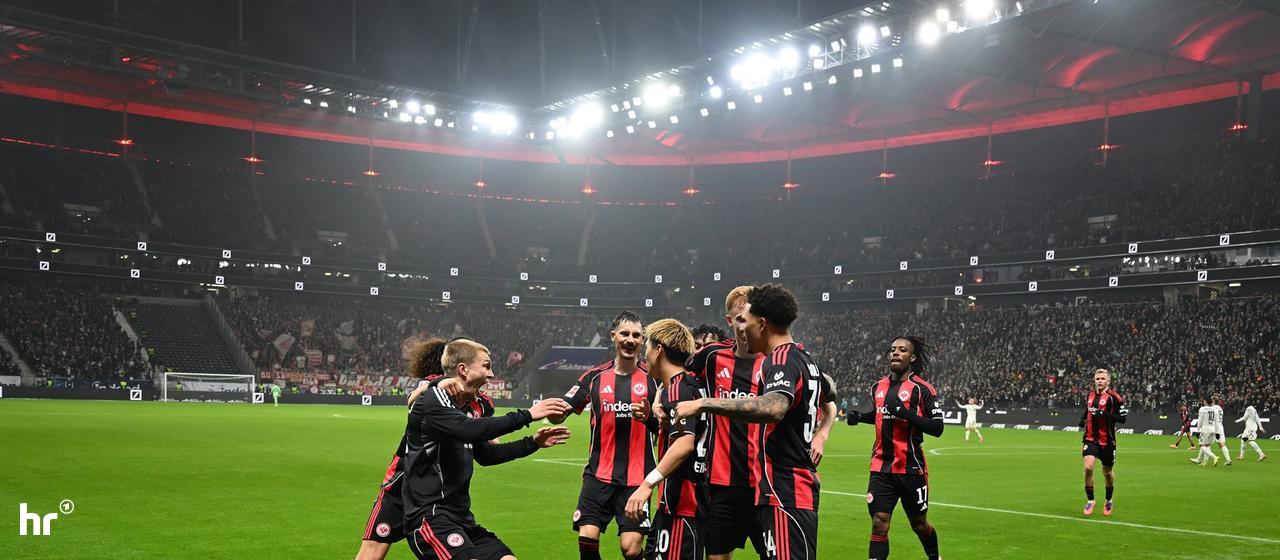 Collective celebration of Ritsu Doan's late winning goal.