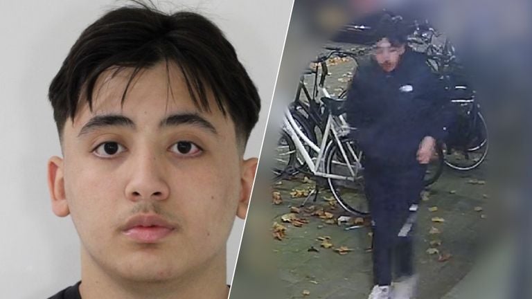 The photos that the police share of the suspected shooter (photo: Politie.nl).