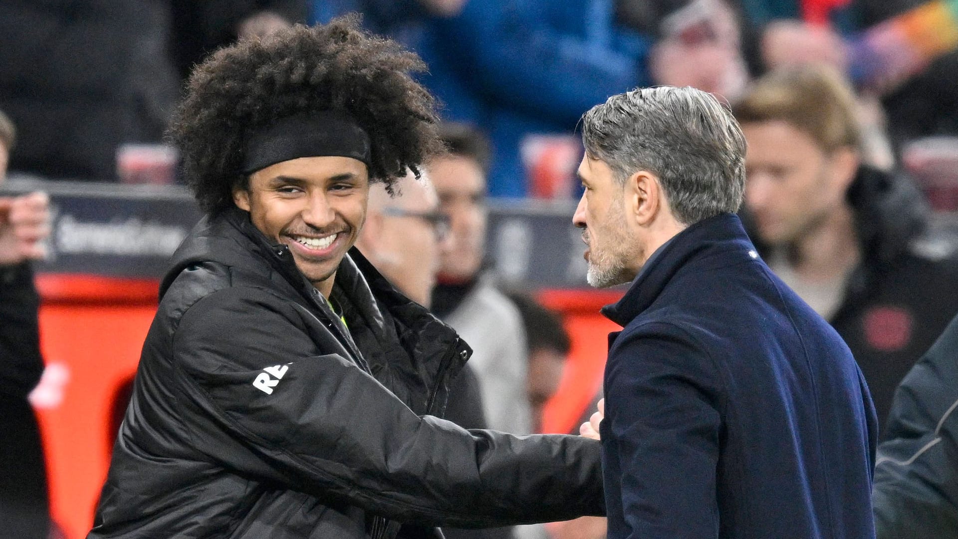 The BVB coach (right) and his protégé: Adeyemi scored against Leverkusen.