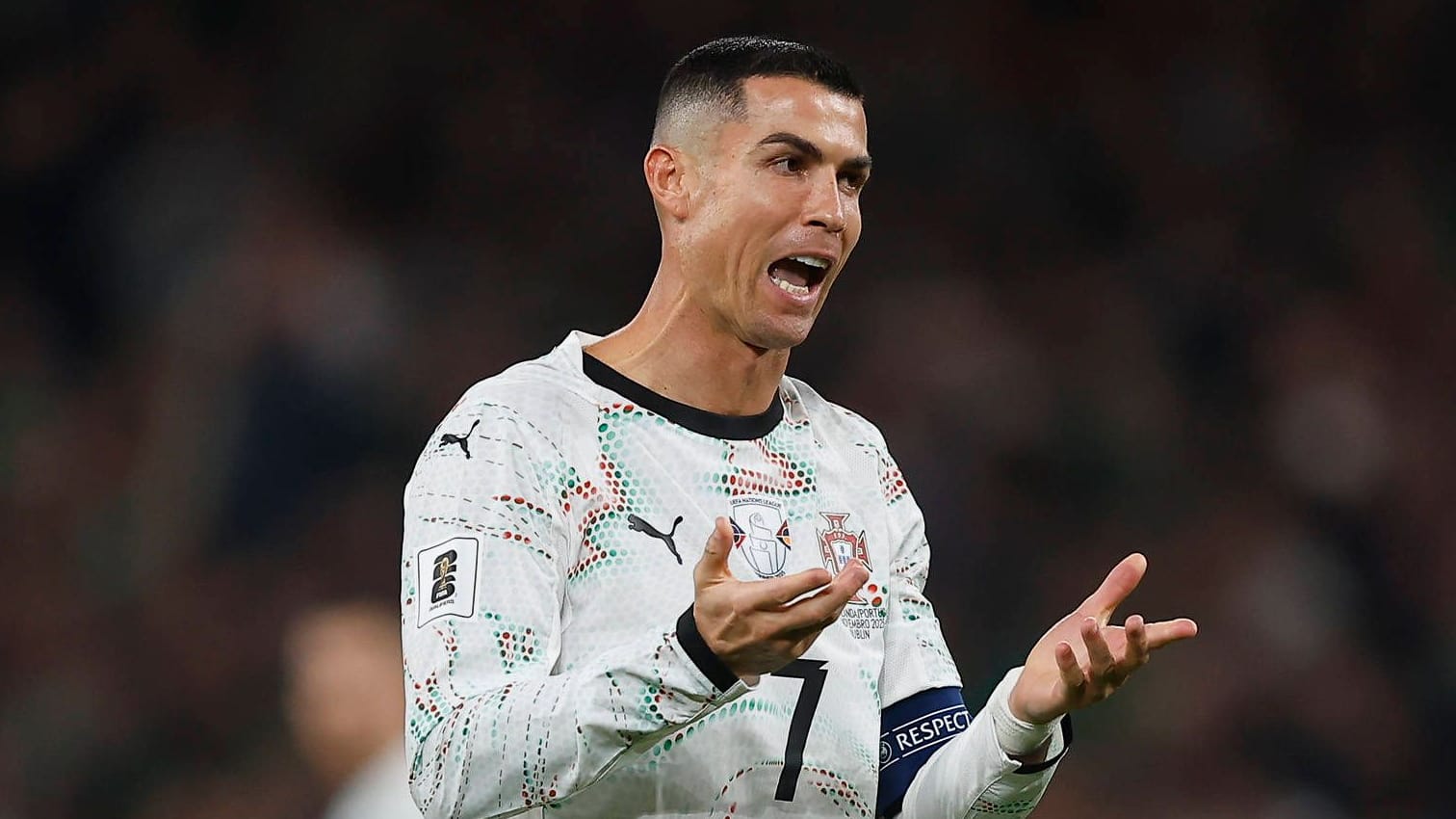 Haderte: Cristiano Ronaldo saw a red card in the game against Ireland.