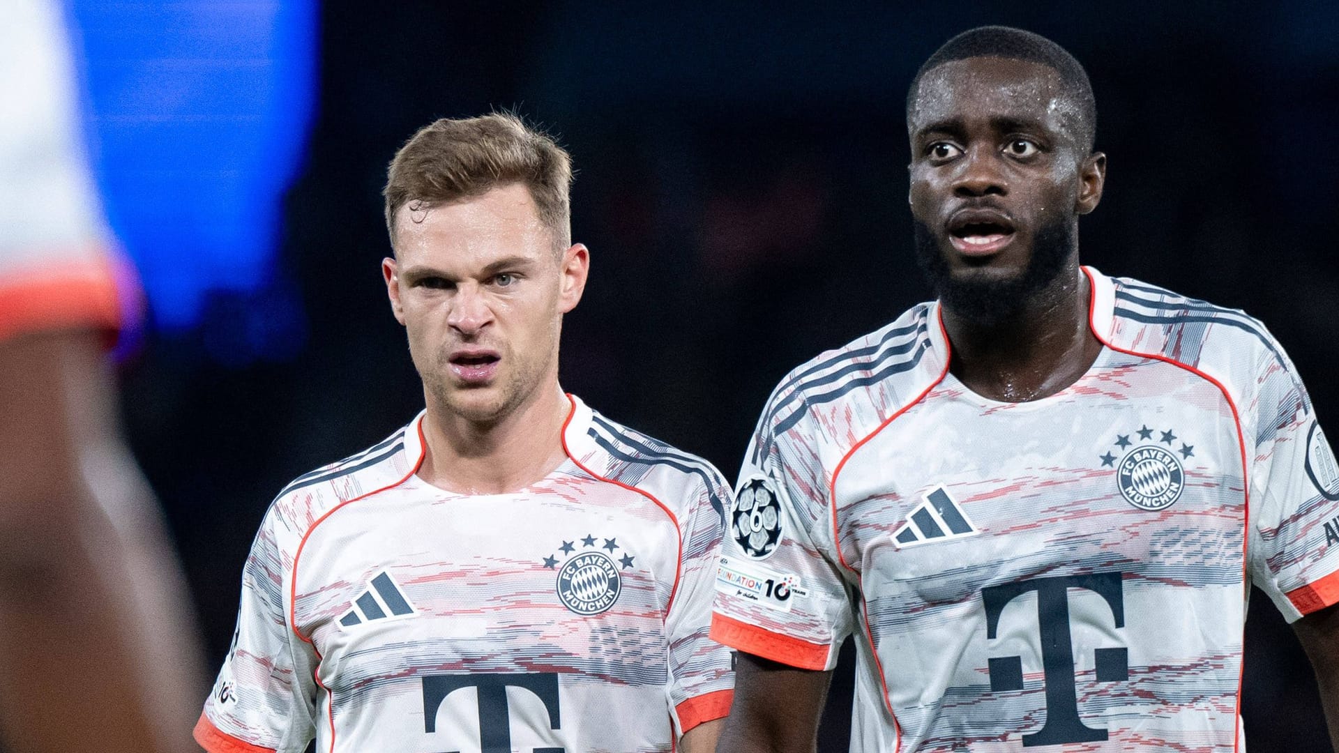 Dayot Upamecano (r.) next to Joshua Kimmich: The two are currently on track.