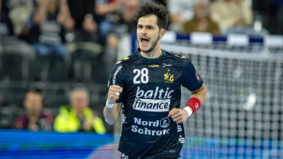 Game scene SG Flensburg-Handewitt against AHC Potaissa Turda