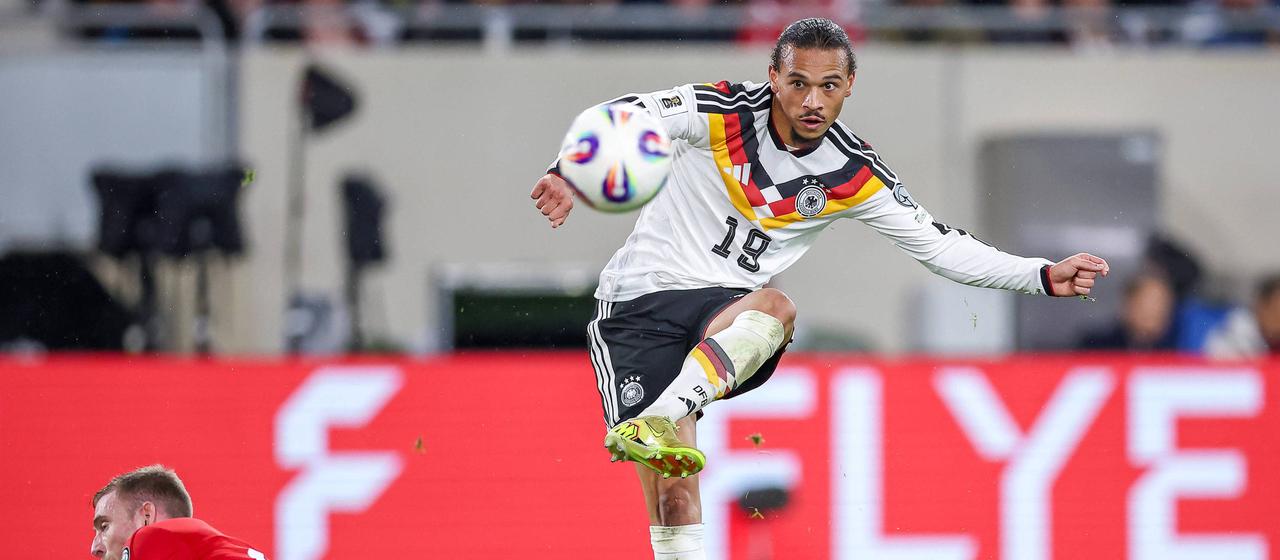 Leroy Sane at the end against Luxembourg