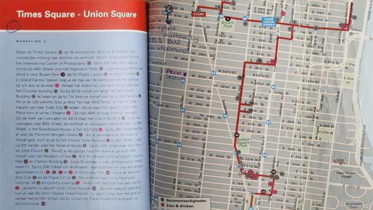 Sharon's booklet from 2005 that still accompanies every trip (private photo).
