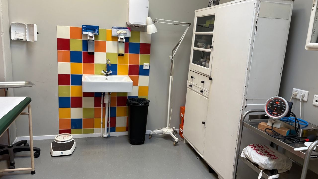 Almost everything in Sjaak's consulting room is second-hand or received.