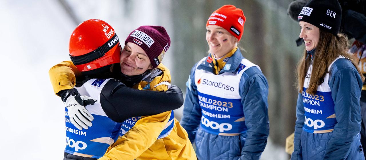 Joy among the German ski jumpers