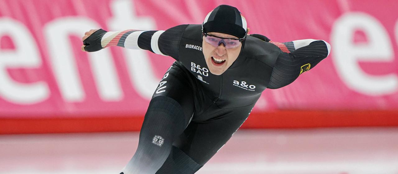 Speed ​​skater Finn Sonnekalb in Calgary
