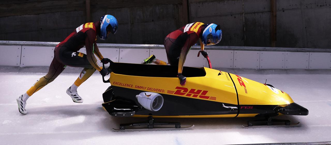 Laura Nolte and Deborah Levi in ​​the two-man bobsleigh in Cortina d'Ampezzo