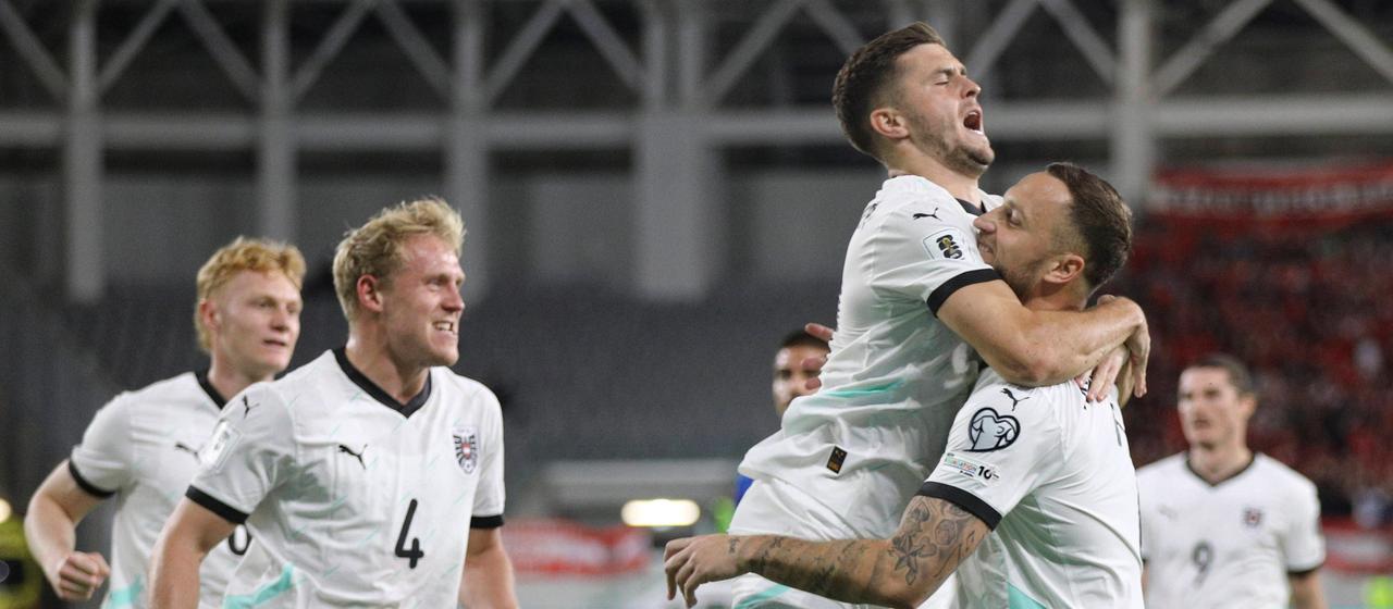 Christoph Baumgartner warms Marko Arnautovic