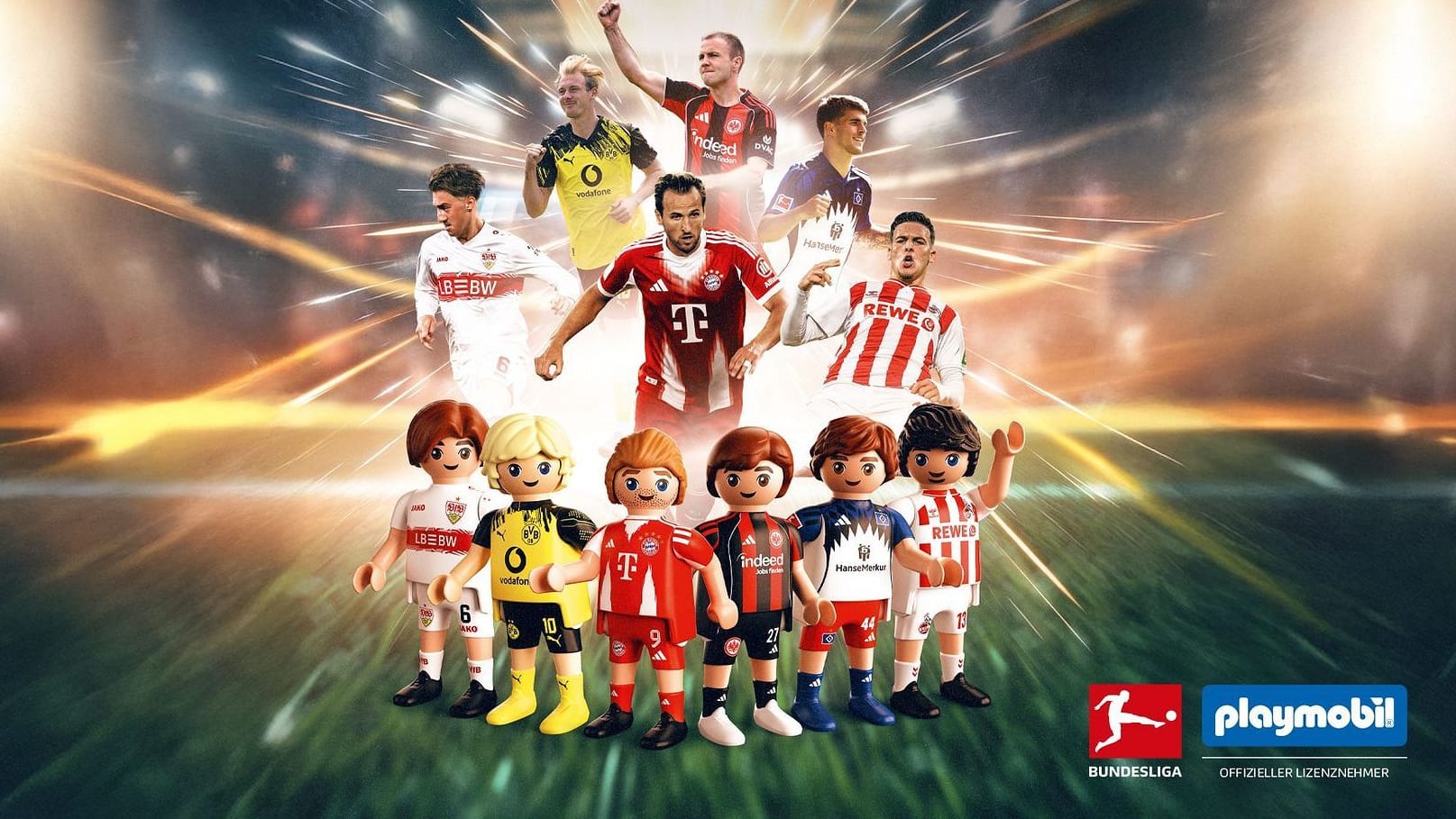 The six exclusive Playmobil figures of the DFL