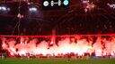 The Ajax-FC Groningen match was marred by fireworks on Sunday evening and was ultimately abandoned.
