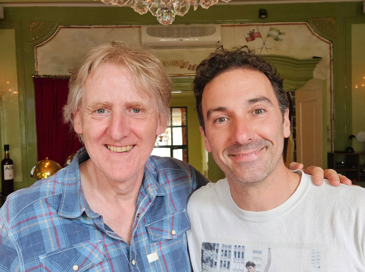 Ruud together with comedian and actor Ronald Goedemondt.