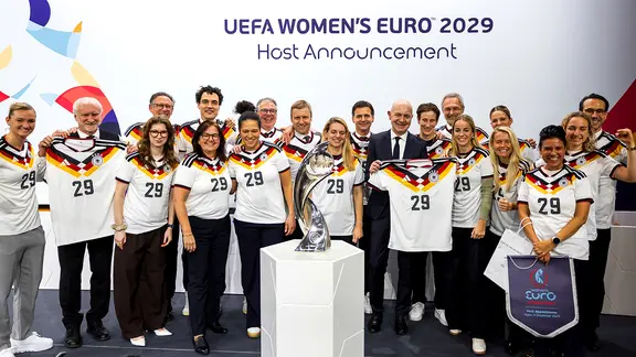 The German delegation is pleased about the award for the European Championship in 2029
