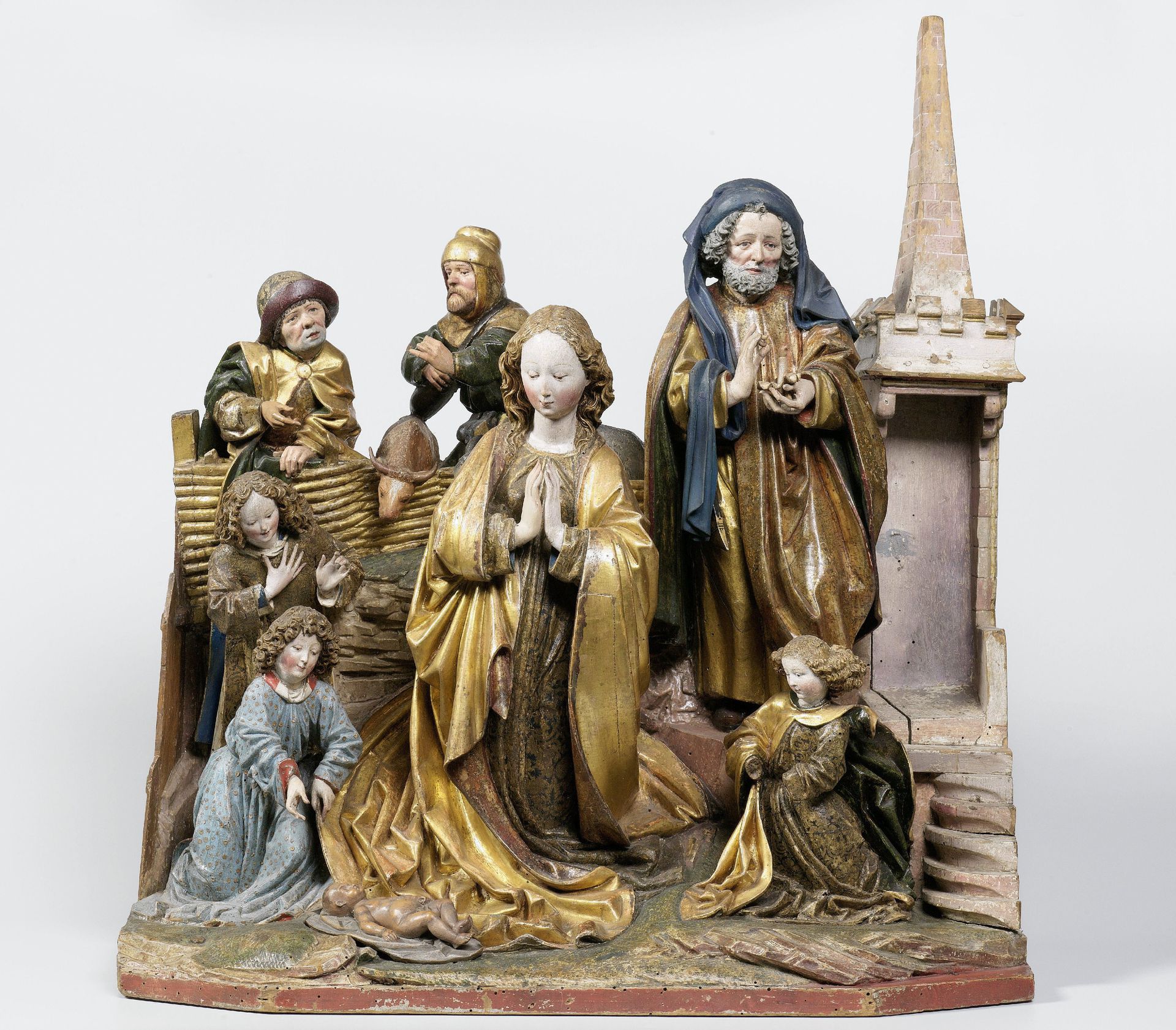 A sculpture of the birth of Jesus Christ, by Hans Kamensetzer from around 1470.
