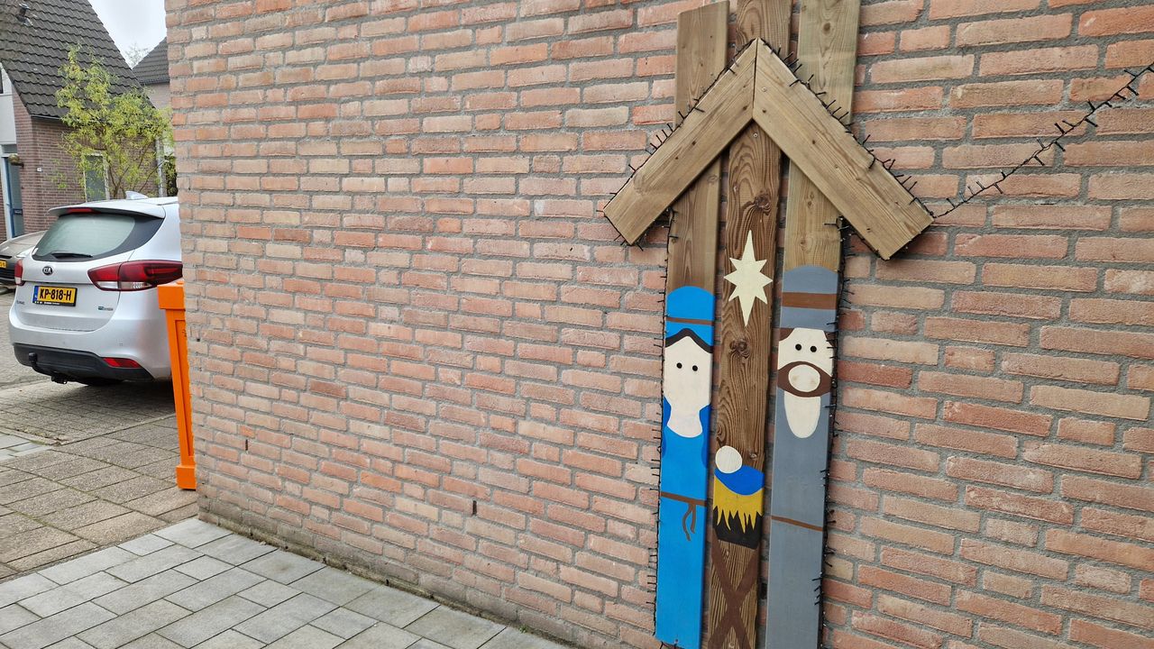 The nativity scene around the corner from her house