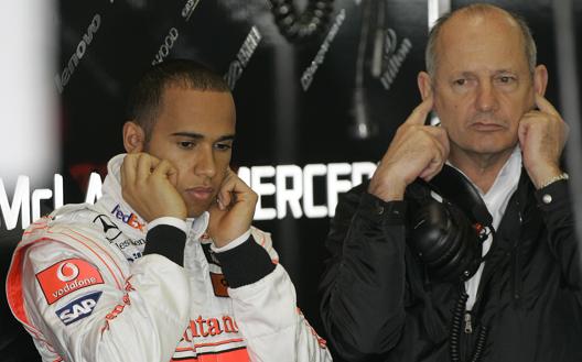Lewis with Ron Dennis in his McLaren days