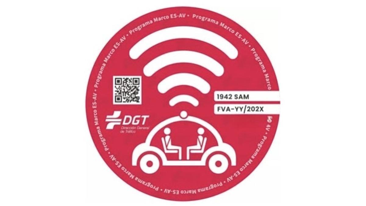 The pink label of the DGT