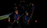 Volunteers patrol around their village in Thailand's Burimbat province, which borders Cambodia, on Monday. 