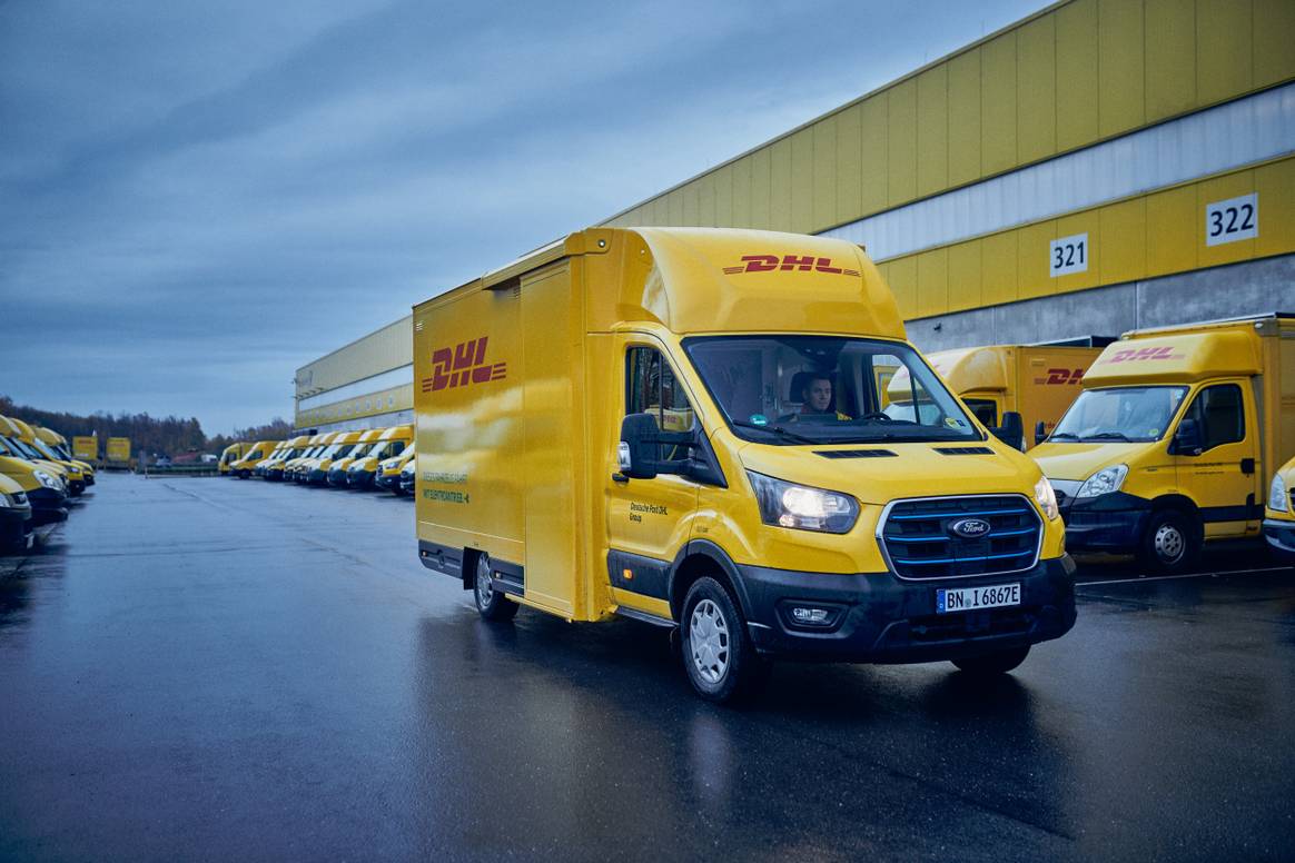 DHL distribution van DHL distribution van