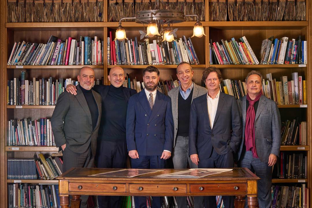 Da sinistra a destra: Giulio Gallazzi, Fabrizio Cardinali, Faruk Bülbül, Luigi Feola, Erdal Seyhan (board director Etro)