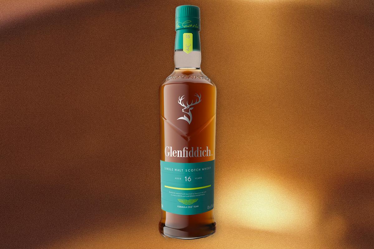 A bottle of Glenfiddich whiskey
