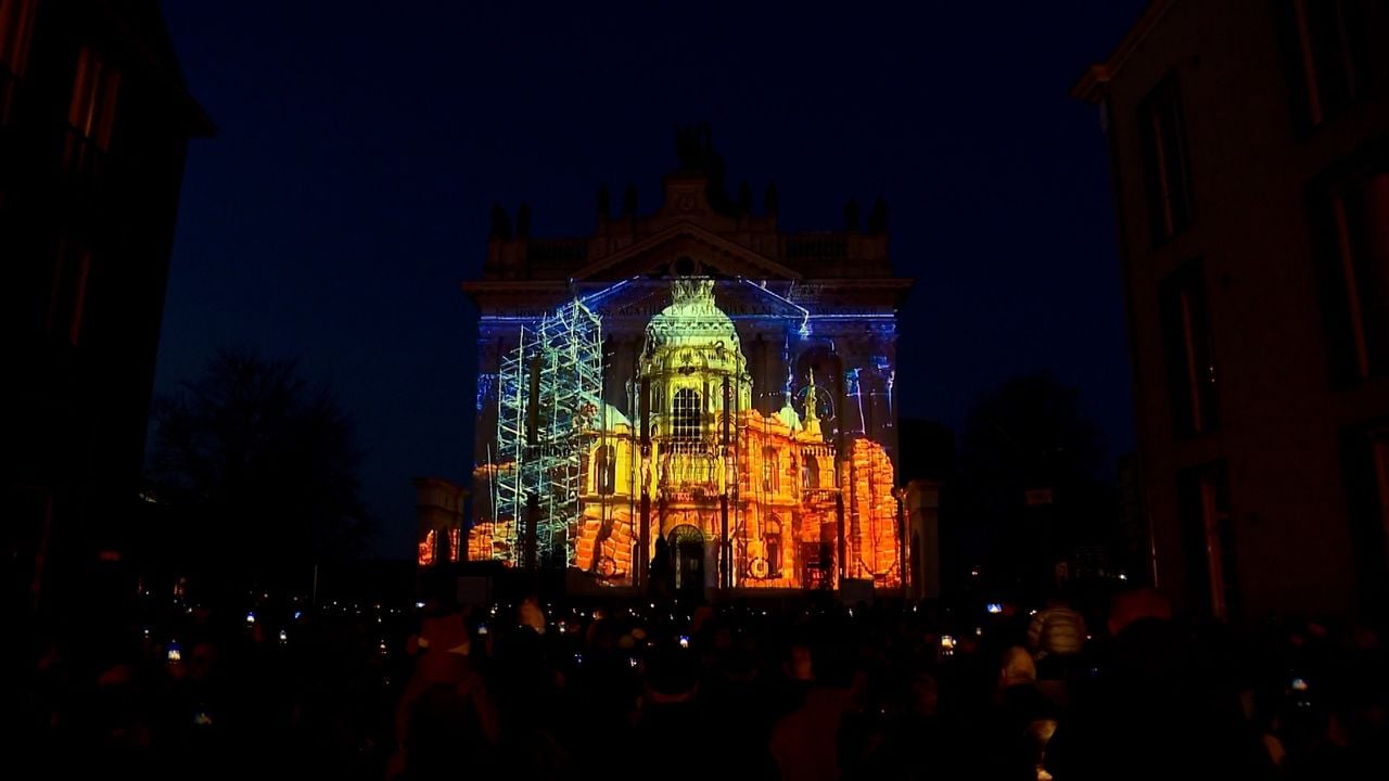A spectacular light show was shown at the basilica of Oudenbosch (photo: Alain Heeren).
