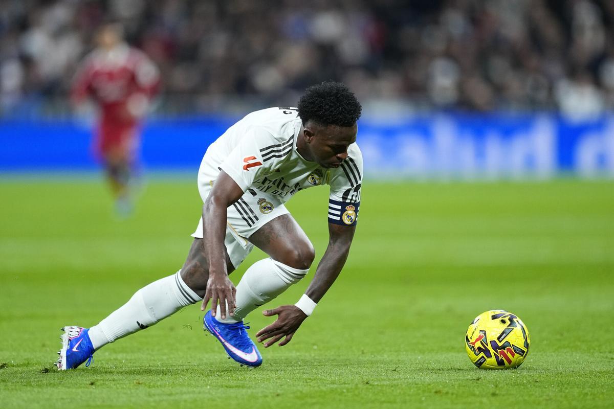 Vinícius, during Real Madrid-Sevilla.