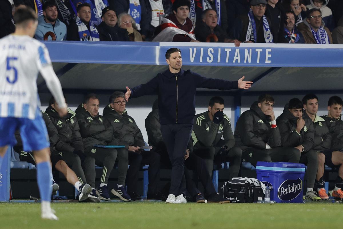 Xabi Alonso, in the match against Talavera