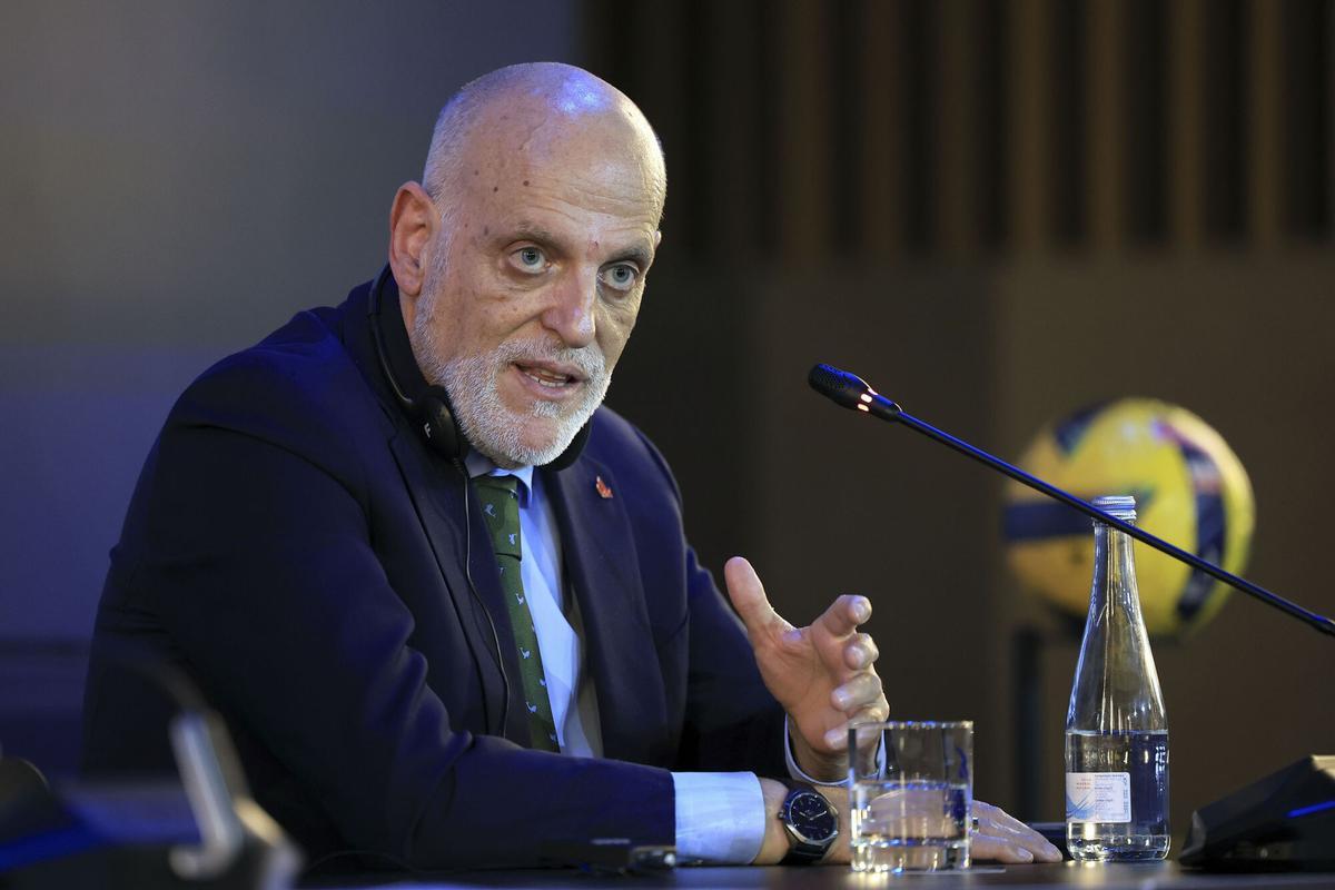 The president of LaLiga, Javier Tebas, at an event this week.