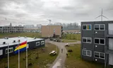The village of Mrija was set up for Ukrainian refugees. 