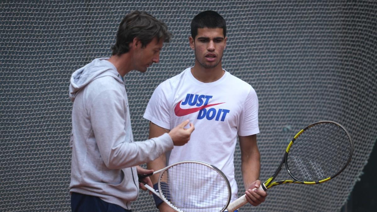 Carlos Alcaraz, along with Juan Carlos Ferrero