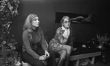 Dunya Verwey (left) on January 27, 1970 in the Dolle Mina action center at Zeedijk 35 in Amsterdam. Photo Brabant Press 