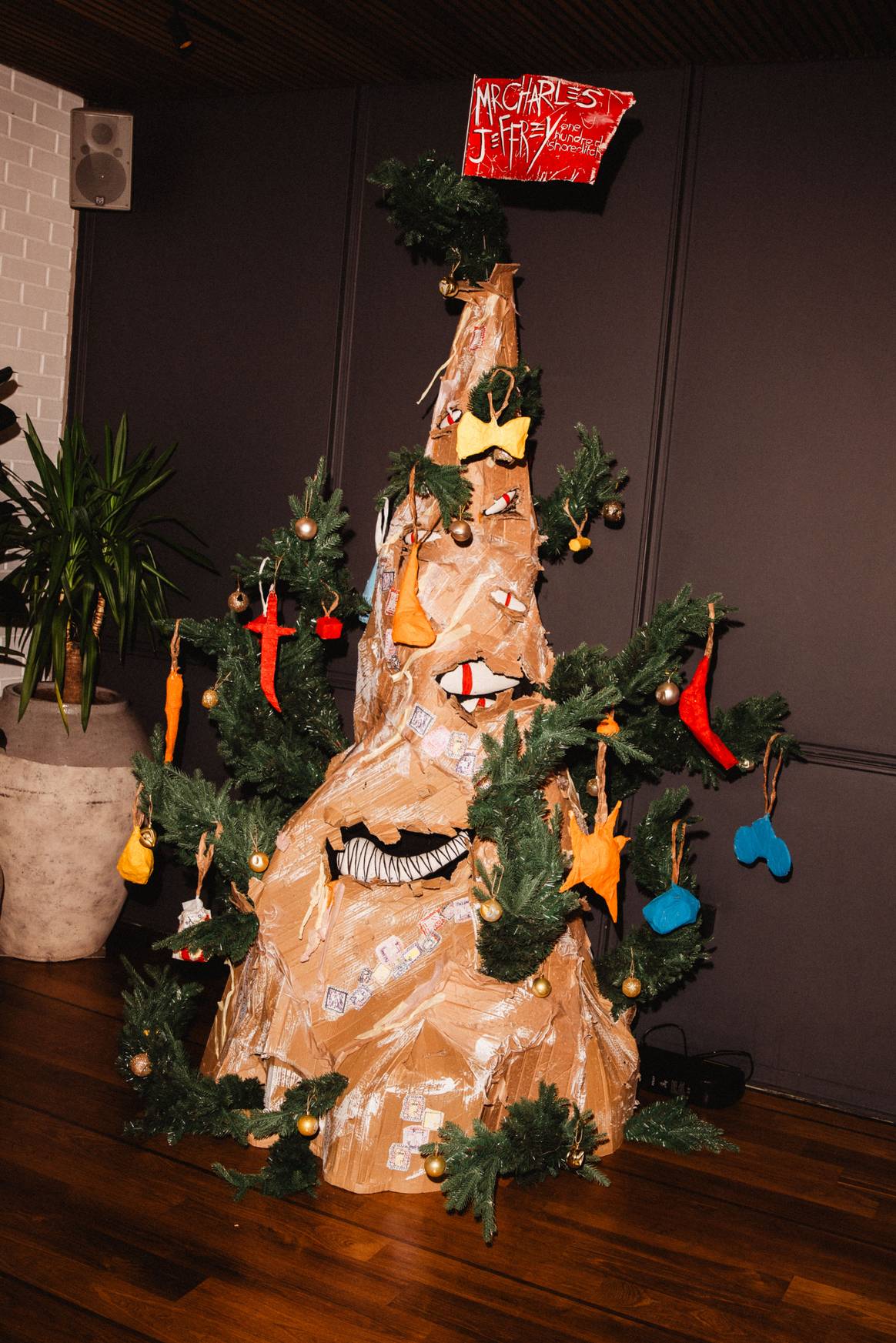 Charles Jeffrey's 'Monstrous Highland Tree' at 100 Shoreditch @creafilmlondon