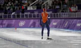 23-02-2018 Pyeongchang, skating 1000 mtr men XXIII Winter Olympic Games 2018 - Olympic champion Kjeld Nuis (Leiden, November 10, 1989) in a time of 1.07.95 min Photo and © copyright Photo Leo Vogelzang VOF