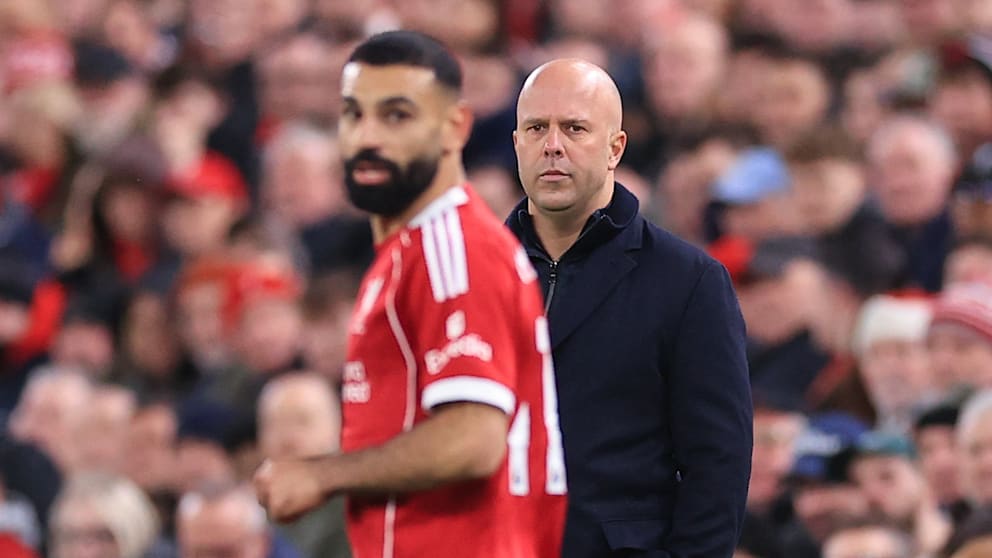 Ihr Verhältnis stand in den vergangenen Wochen unterm Brennglas: Salah und Liverpool-Coach Arne Slot (47)