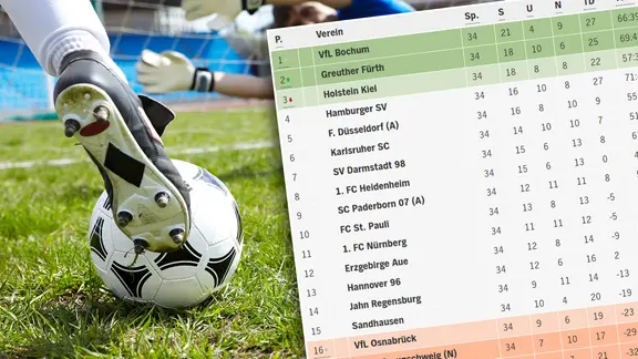 A football table in front of a football motif