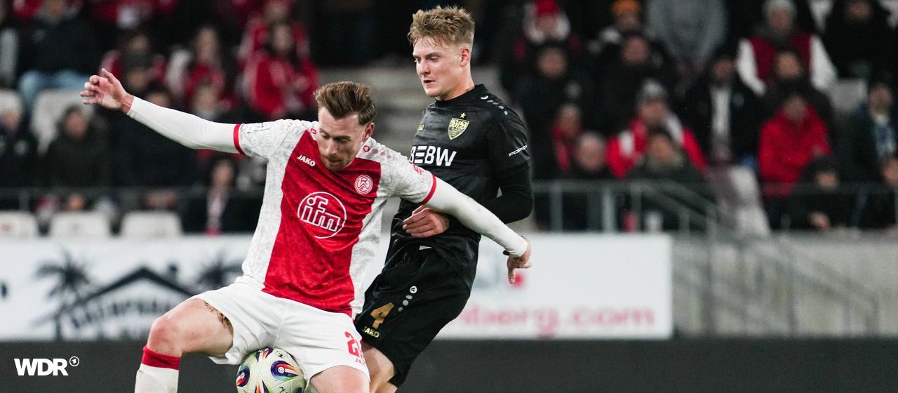 Jannik Mause in a duel with Maximilian Herwerth